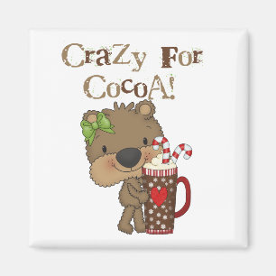 Íman Urso da menina louco para o cacau