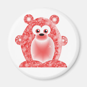 Íman Urso de Birthstone do rubi