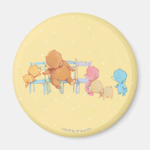 Íman Urso de Brown & cadeiras grandes da parte quatro