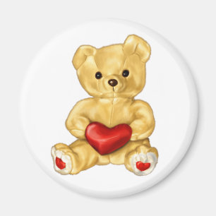 Íman Urso de Coração Bonito Segurando Coração - Brinque