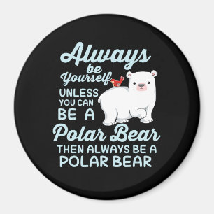 Íman Urso De Gelo Bonito Um Urso Polar Para Trás