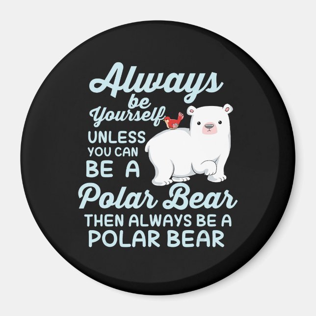 Íman Urso De Gelo Gelado Um Urso Polar (Frente)