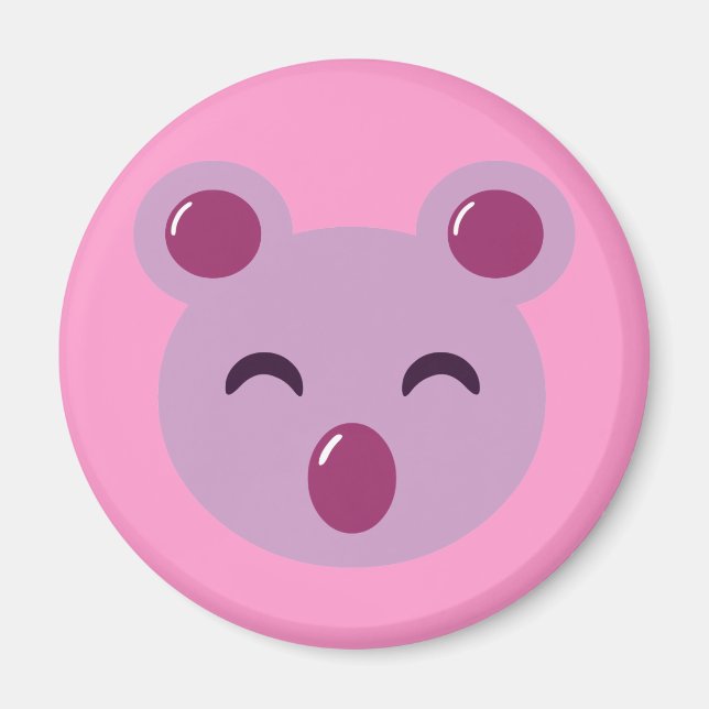 Íman Urso de Koala, Roxo, Cujo Púrpura (Frente)