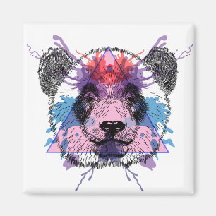 Íman Urso de panda geométrico