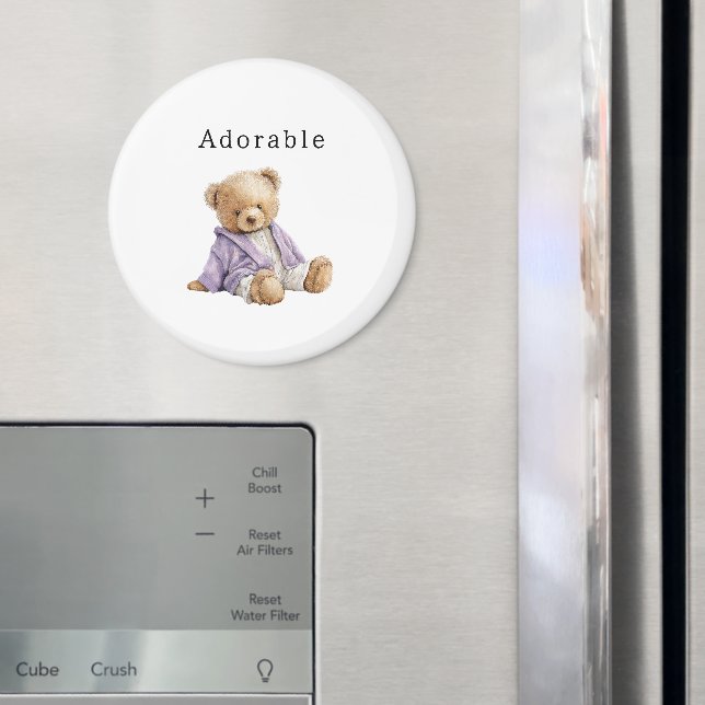 Íman Urso de Pelúcia Adorável Jaqueta Roxa (In Situ (Fridge))