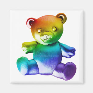 Íman Urso de pelúcia de metal polido SlipperyJoe's grad