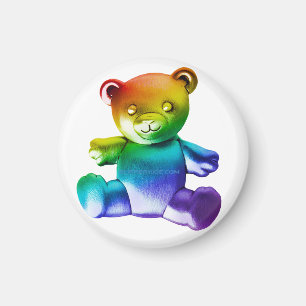 Íman Urso de pelúcia em metal polido SlipperyJoe's grad