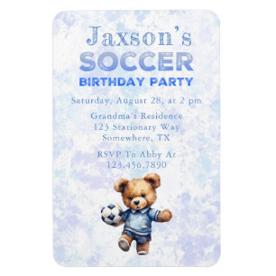 Íman Urso de Teddy Bonito com Convite para Festa de ani