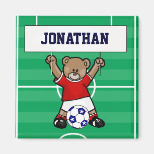 Íman Urso de ursinho bonito personalizado do futebol