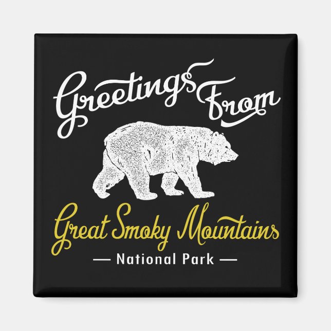 Íman Urso do Parque Nacional das Montanhas do Enfumaçad (Frente)