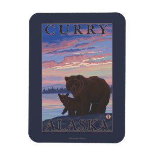 Íman Urso e Cub - caril, Alaska
