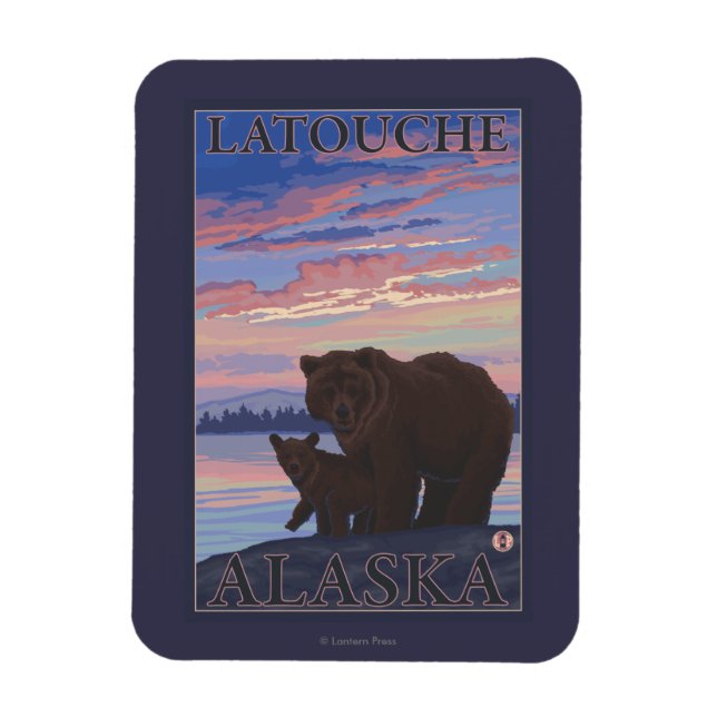 Íman Urso e Cub - Latouche, Alasca (Vertical)