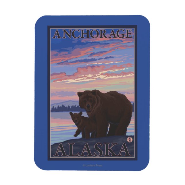 Íman Urso e Cubo - Anchorage, Alasca (Vertical)