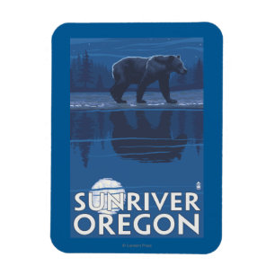Íman Urso em Lua - Sun River, Oregon