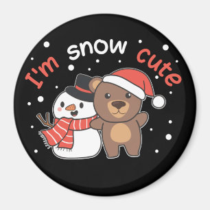Íman Urso, eu sou o Magneta de Neve Cute Snowman
