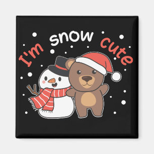 Íman Urso, eu sou o Magneta de Neve Cute Snowman