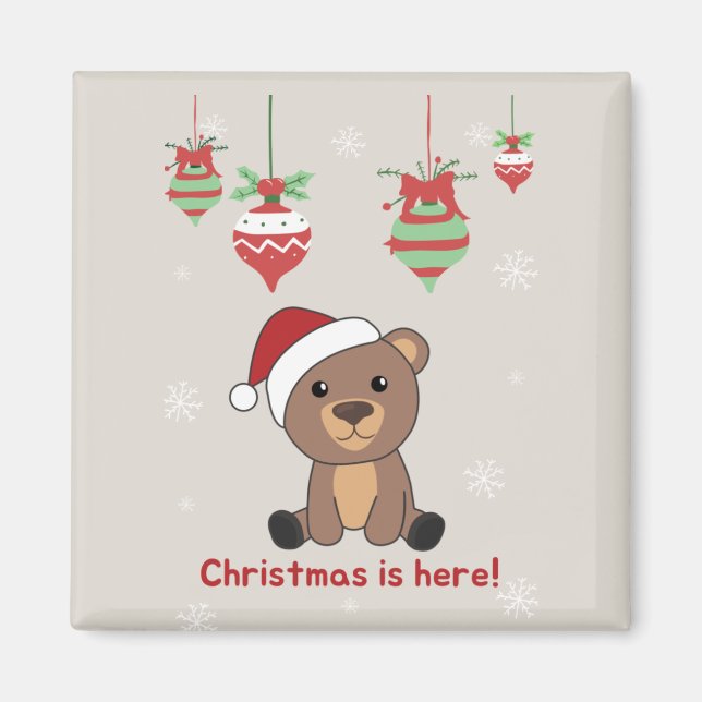 Íman Urso Feliz Natal Bears Magnet (Frente)