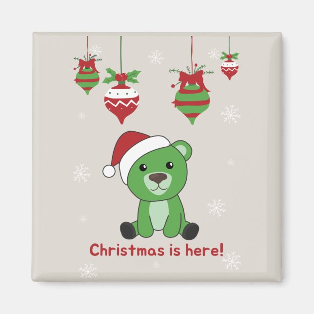 Íman Urso Feliz Natal Bears Magnet (Frente)
