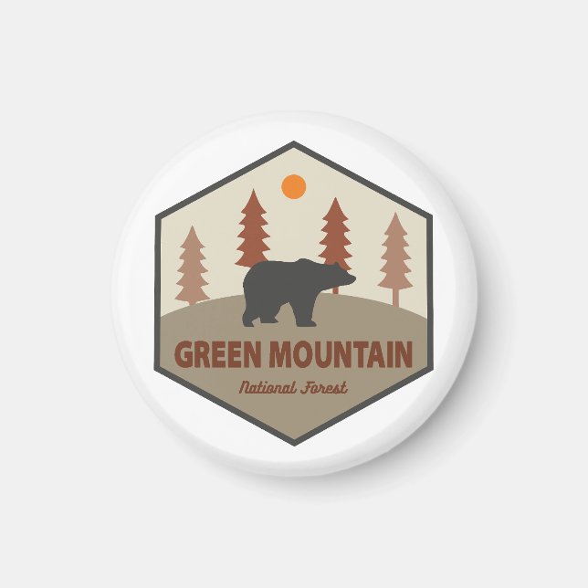 Íman Urso Florestal Nacional da Montanha Verde (Frente)