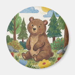 Íman Urso Fofo Animal da Floresta