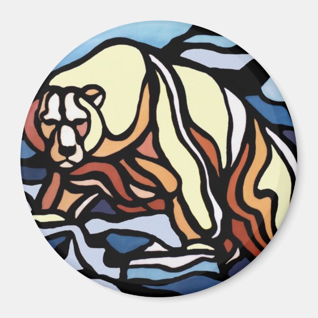 Íman Urso Imã de geladeira Arte Escuros (Frente)