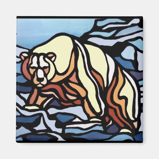 Íman Urso Imã de geladeira Arte Escuros (Frente)