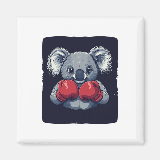 Íman Urso Koala Bonito Com Sérias Habilidades De Boxin  (Frente)