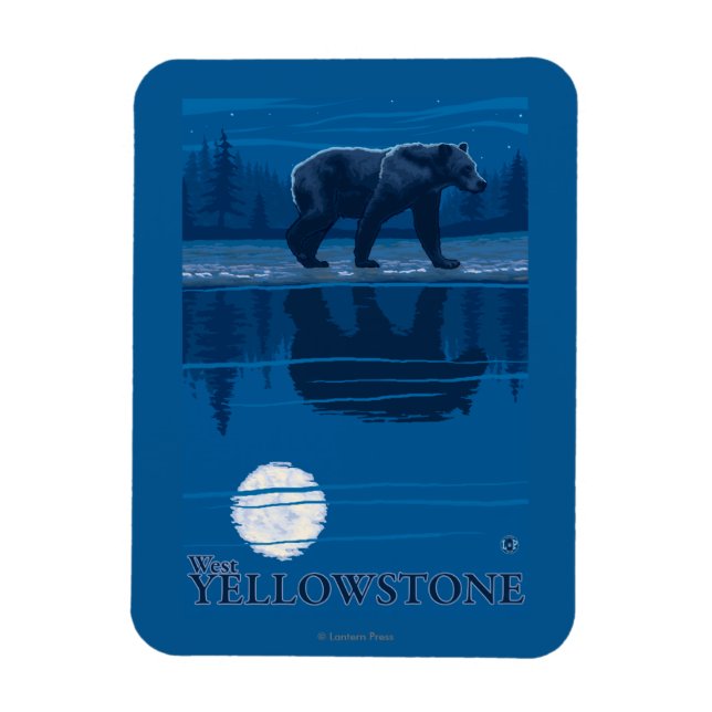 Íman Urso na Lua - West Yellowstone, Montana (Vertical)
