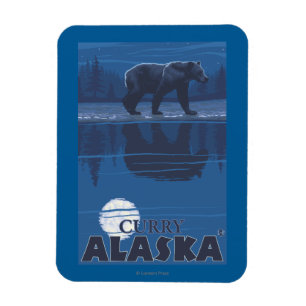 Íman Urso no luar - caril, Alaska