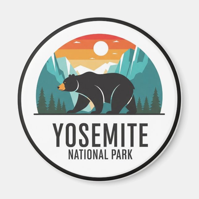 Íman Urso no Parque Nacional de Yosemite, a meio do dom (Frente)