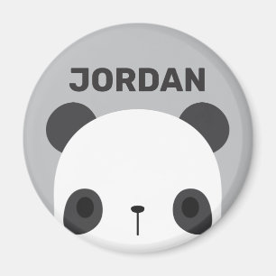 Íman Urso Panda Bonito com Nome Personalizado