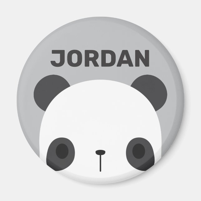 Íman Urso Panda Bonito com Nome Personalizado (Frente)