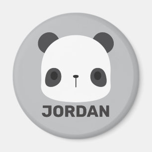 Íman Urso Panda Bonito com Nome Personalizado
