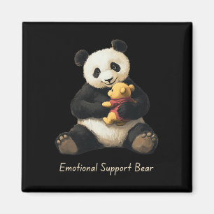 Íman Urso Panda de Apoio Emocional Segurando Um Urso Fo