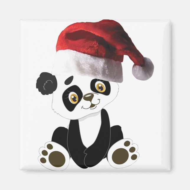 Íman urso panda de natal (Frente)