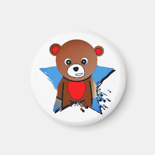 Íman Urso pequeno, desenho animado, bonito