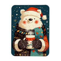 Urso Polar com Caneca de Chocolate Quente