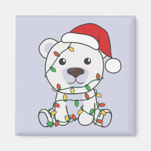 Íman Urso Polar de Natal Animais de inverno Mães de Urs