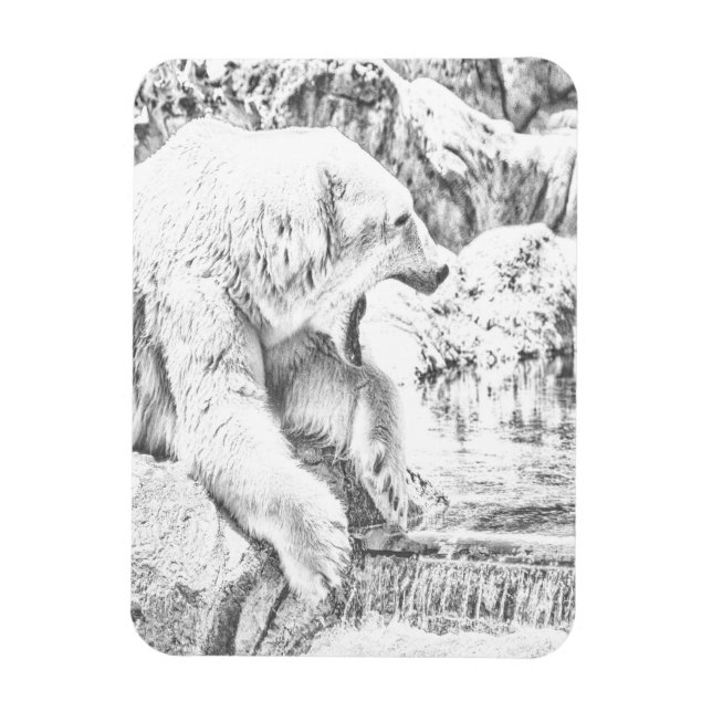Íman Urso polar e água (Vertical)