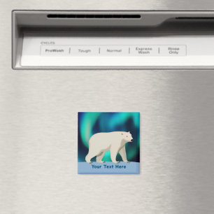 Íman Urso Polar e Luzes do Norte