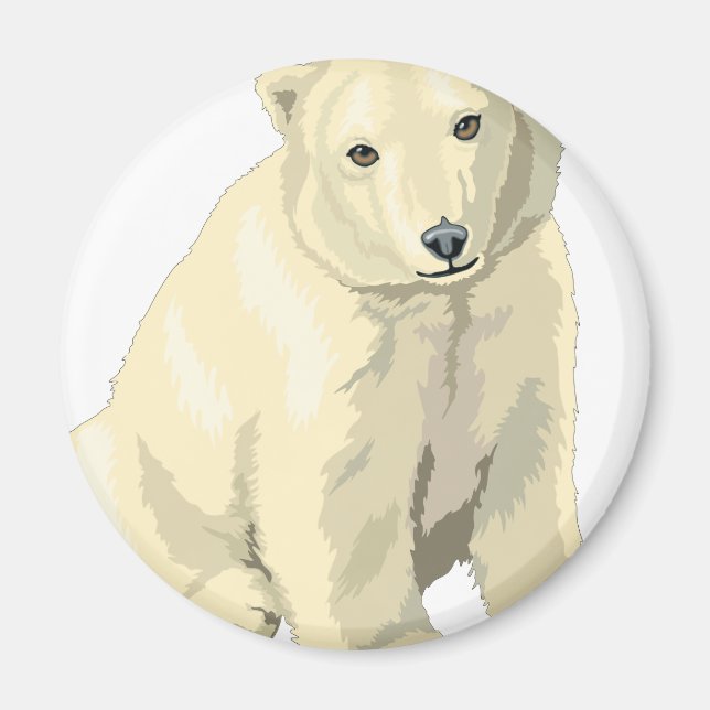 Íman Urso Polar Fofo (Frente)