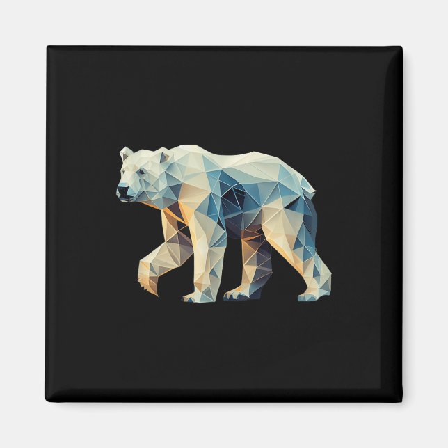Íman Urso Polar Geométrico - Motif Geométrico - Ambient (Frente)