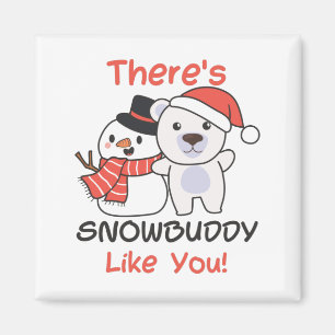Íman Urso Polar Há Amigo de Neve Como Snowman Pun Magn