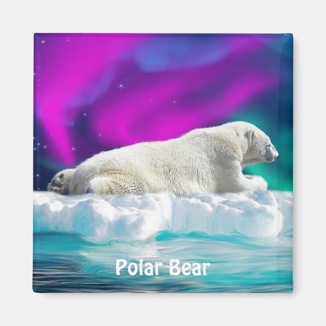 Íman Urso Polar, Inundação De Gelo E Magneta De Arte Se (Frente)