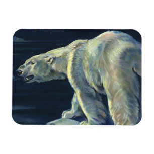Íman Urso Polar Vintage, Animais da Vida Marinha Ártica