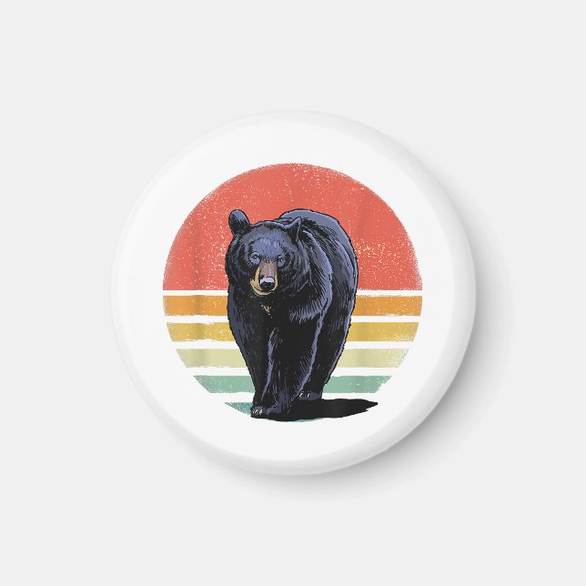 Íman Urso Preto da Imagem Retroativa (Frente)