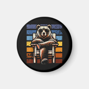 Íman Urso Retro Legal de Óculos de Sol 70s 80s 90s Novi