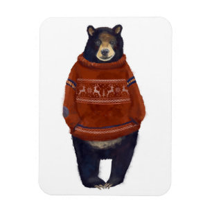 Íman Urso vermelho da camisola da rena