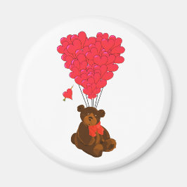 Íman Ursos de pelúcia e balões cardíacos