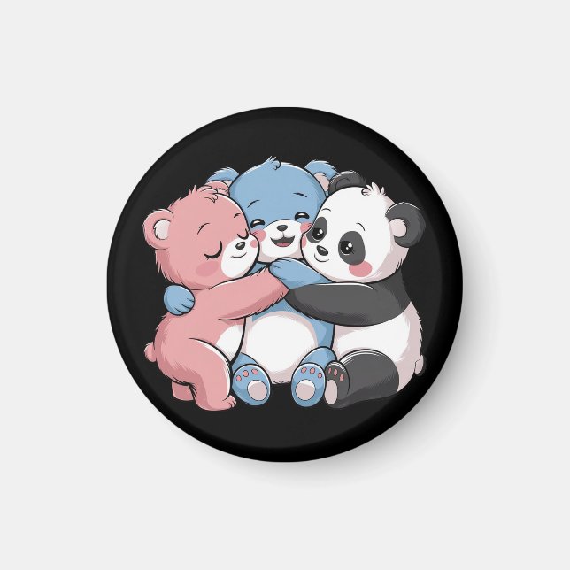 Íman Ursos de Teddy Bonitos com Panda (Frente)